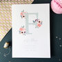 Personalised Floral Initial New Baby Print, thumbnail 4 of 7