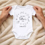 Personalised Our First Father's Day Babygrow / Baby Bodysuit Animals Mono, thumbnail 2 of 8