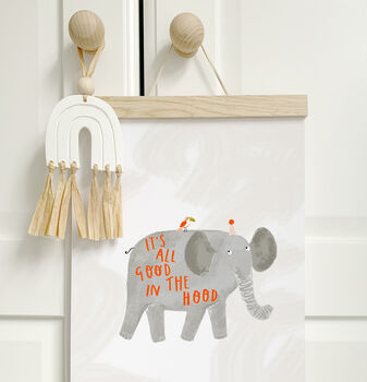 Positive Elephant Children's Print, 2 of 3