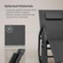 Outdoor Rocking Chair With Adjustable Headrest, thumbnail 5 of 8