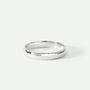 Classic 9ct White Gold D Shape Wedding Band Ring 3mm, thumbnail 1 of 5