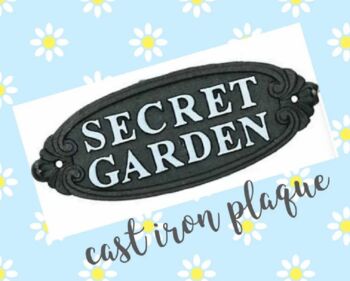 Cast Iron 'Secret Garden' Plaque, 3 of 5