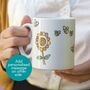 Personalised 'Flower And Bees' Teacher Mug, thumbnail 1 of 3