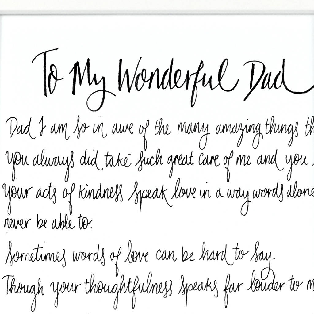 personalised dad poem gift by de fraine design london ...