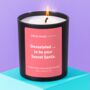 'Devastated To Be Your Secret Santa' Christmas Candle, thumbnail 3 of 5
