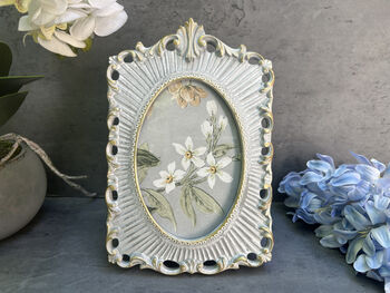 Aged Grey And Gold Splayed Photo Frame 6x4 Inch, 2 of 9