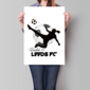 Personalised Girls Football 3D Art Print, thumbnail 1 of 5