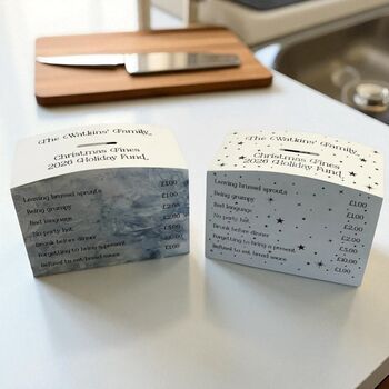 Personalised Christmas Fines Box For Family Or Work, 9 of 10