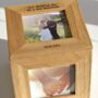 Personalised Oak Wedding Photo Cube, thumbnail 1 of 6