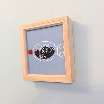 Soy Sauce Fish Print 16.5cm X 16.5cm, Japanese Prints, 3 of 10