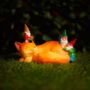 Solar Gnomes And Fox Garden Ornament Statue Figurine, thumbnail 6 of 9