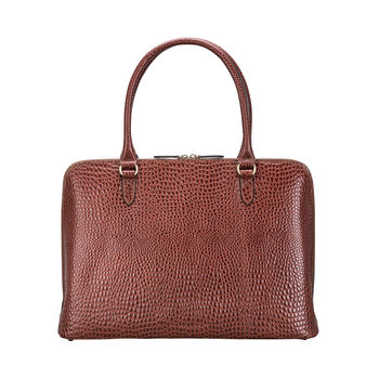 Ladies Leather Macbook Briefcase 'Fiorella Croco', 8 of 11