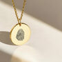 Fingerprint Disc Necklace, thumbnail 1 of 9