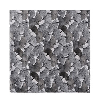 Monochrome Ginkgo Leaf Print Scarf, 3 of 4