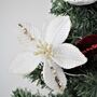 Velvet Poinsettia Clip On Flower, thumbnail 2 of 3