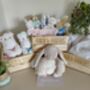 Personalised Hippo Plush Toy With Folded Baby Blanket, thumbnail 5 of 5