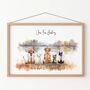Personalised Fur Babies Pet Portrait Print, thumbnail 1 of 4