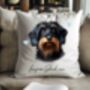 Personalised Wirehaired Daschund Hearts Cushion Cover Gift, thumbnail 1 of 2