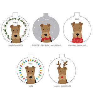 Personalised Christmas Dog Bauble, 4 of 12
