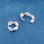 Silver Infinity 12mm Hoop Earrings, thumbnail 4 of 6