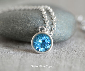 Large Natural Topaz Necklace With Sterling Silver, 2 of 8