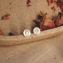 Silver Star Burst Stud Earrings With Optional Personalised Initial, thumbnail 2 of 7