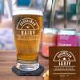 Personalised Craft Beer Pint Glass W/ Coaster, thumbnail 9 of 12