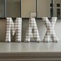 Beige Check Fabric Letters, thumbnail 7 of 8
