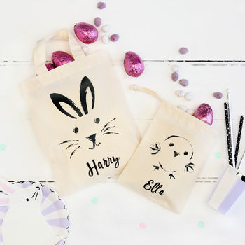 Personalised Sketch Bunny Or Chick Bag, 2 of 3