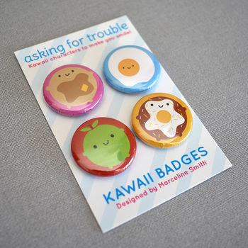 Kawaii Breakfast Badge Set, 3 of 5