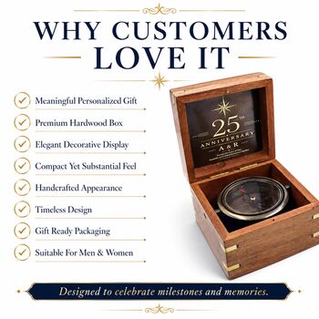 Personalised Heritage Gimbal Compass For Graduation Gift, 11 of 12