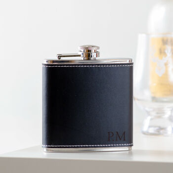 Personalised Leather Hip Flask, 4 of 7