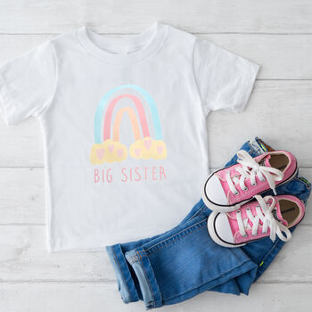 Personalised Girls Rainbow Sister T Shirt, 3 of 5