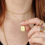 Sparkling Gold Vermeil Initial Pendant Necklace, thumbnail 4 of 8