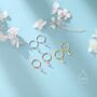 Sterling Silver Extra Skinny Moon Dangle Huggie Hoop Earrings, thumbnail 3 of 11
