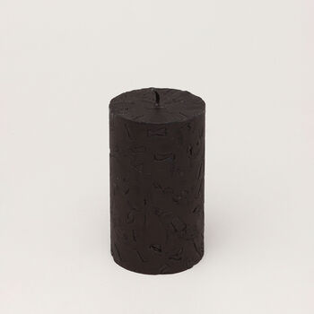 G Decor Adelle Obsidian Matte Signature Waxwork Pillar Candle In Deep Black, 4 of 5