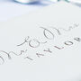 Ivory Italian Leather Mr And Mrs Wedding Guest Book, thumbnail 2 of 11
