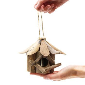 Handmade Wooden Bird House And Garden Nesting Box, 6 of 12