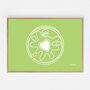 Custard Cream, Jammie Dodger, Bourbon And Digestive Biscuits Set Of Four Green Prints, thumbnail 9 of 10