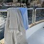 Symi Striped Peshtemal Towel Oyster Grey, thumbnail 5 of 10