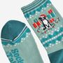 Women's Bamboo Socks Christmas Border Collie, thumbnail 4 of 5