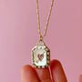 Love Struck Pearl Heart Pendant On Gold Filled Chain, thumbnail 6 of 9