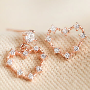 Mismatched Crystal Heart Earrings, 9 of 12