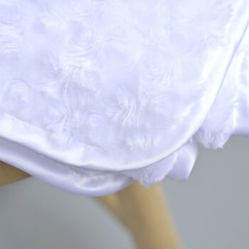Personalised White Christening Blanket For Baby, 9 of 10