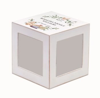 Personalized White Wood Distressed Photo Cube, 4 of 5