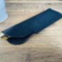 Matt Black Leather Pen Sleeve, Pen Case, thumbnail 4 of 7