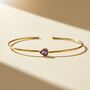 18ct Gold Vermeil Plated Amethyst February Bangle, thumbnail 1 of 5