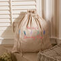 Personalised Cotton Drawstring Laundry Bag, thumbnail 1 of 3