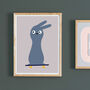 Skateboarding Bunny Rabbit Art Print 30cm X 40cm, thumbnail 3 of 7
