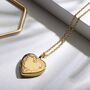 Personalised 18 K Gold Plated Heart Locket With Scroll, thumbnail 1 of 12